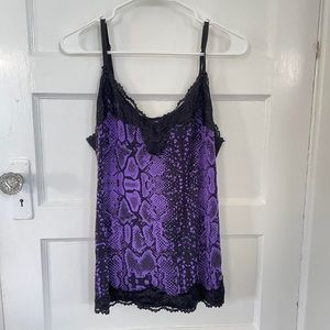 Purple Cheetah Vintage Lingerie Top